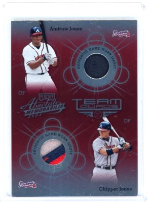 2002 Playoff Absolute Memorabilia Quad Relic Chipper Jones Greg Maddux Glavine - Изображение 1 из 2