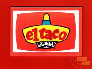 el taco vintage letrero logo arte 2x3" imán nevera - Imagen 1 de 2