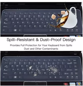 Universal Keyboard Cover Skin for 11"-17" Laptop Notebook Ultra Thin Waterproof - Picture 1 of 8