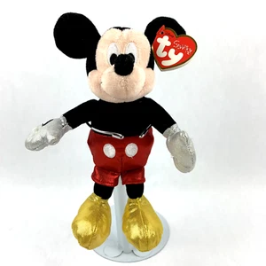 Peluche TY Disney Mickey Mouse Sparkle Bean 2015 8” juguete de peluche con etiqueta usado en excelente estado - Imagen 1 de 12