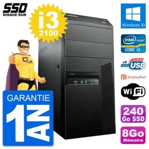 PC tour LENOVO Thinkcentre M91p Core i3-2100 RAM 8Go SSD 240Go Windows 10 Wifi - Imagen 1 de 3