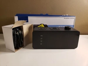 Insignia Digital AM/FM Dual Alarm Clock with 4-Level Dimmer - Black (NS-ALCL24) - Picture 1 of 4