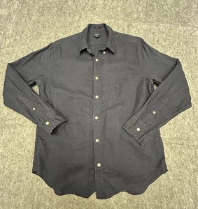 Camicia uomo J Crew 100% lino con bottoni blu navy media vestibilità slim - Foto 1 di 4