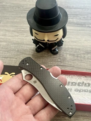Spyderco EXCLUSIVO Centofante 3 CRUWEAR Hoja Manijas de Fibra de Carbono Sólido C66CFP3 Foto 1 de 4