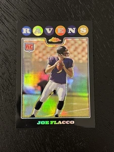 2008 Topps Chrome Refractor Joe Flacco #TC170 Rookie RC surface scratches - Picture 1 of 2