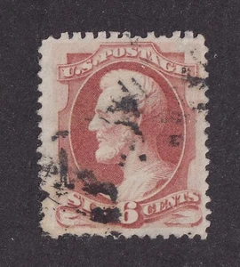 MATT'S STAMPS SCOTT #186 ABRAHAM LINCOLN 6-CENT ABN ISSUE OF 1879, USED CV$25 - Picture 1 of 3