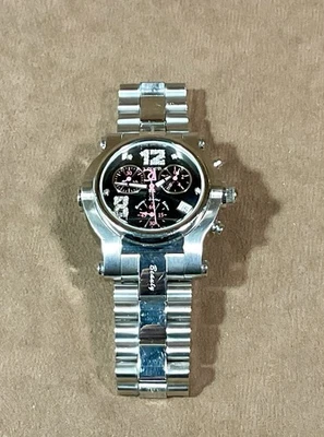 Reloj para mujer Renato Beauty Swiss cronógrafo esfera negra/rosa diamante edición limitada Foto 1 de 4