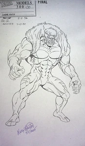 X-Men The Animated Series 1994 Produktion SIGNIERT LARRY HOUSTON Model Cel Kopie - Bild 1 von 2