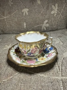 Tazza da tè e piattino vintage Hammersley Queen Anne Bone China - Foto 1 di 2