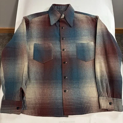 Vintage Pendleton Style Board Shirt Wool Button-Down Men’s Size XL Missing Tag - Image 1 of 4