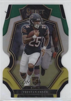 2022 Select Premier Level Green & Yellow Prizm Die-Cut Trestan Ebner Rookie RC - Image 1 of 2