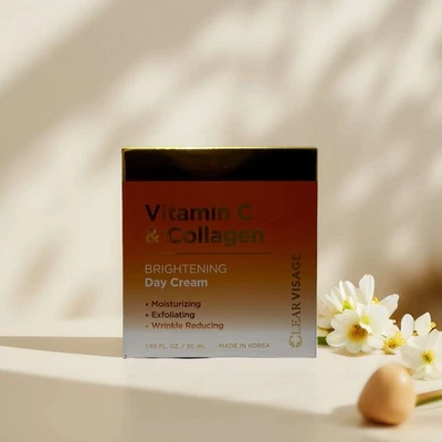 Brighten & Plump | Crema de día Clear Visage vitamina C y colágeno 1,7 fl oz Foto 1 de 4
