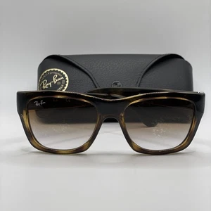 Ray Ban P Polarized Tortoise Brown Square Sunglasses RB 4194 Lenses Scratched - Picture 1 of 10