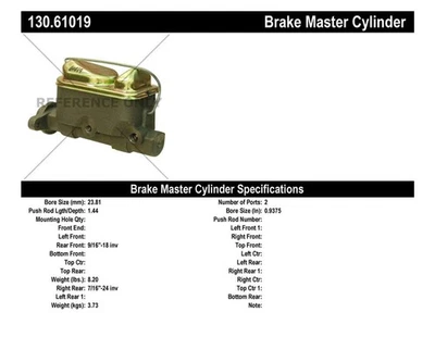 Cilindro maestro de freno para Mercury Monterey Colony Park 1969-1972, Marquis CENTR Foto 1 de 2