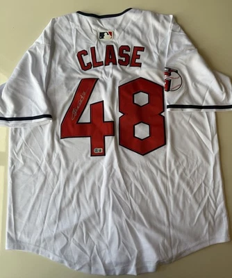 Emmanuel Clase Cleveland Guardians Autographed Jersey Beckett BAS COA - Image 1 of 3