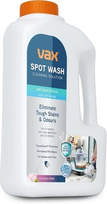 Vax SpotWash Antibacterial 1.5L Spot Cleaning Solution Upholstery Carpet Stain - Image 1 of 3