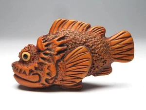 Japan Antique Netsuke deep sea fish inro ojime sagemono rare Meiji era 1868-1912 - Picture 1 of 9