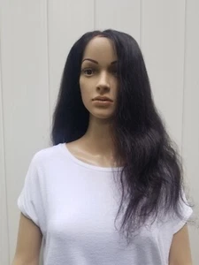 Full-Lace Human Hair Unstyled, Uncut Black/Brown 16" HD Transparent Lace Wig - Picture 1 of 7