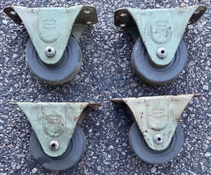 Noelting Faultless 500 4” Fixed Casters Set Of 4 USED FREE SHIPPING - Picture 1 of 15