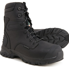 Justin 8” CSA Work Boots WATERPROOF Composite CW107 Safety Black Leather 7 W