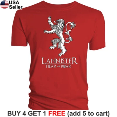 Camiseta Juego de Tronos Lannister House Hear Me Roar Lion Sigil Tyrion GoT Jaime Foto 1 de 4