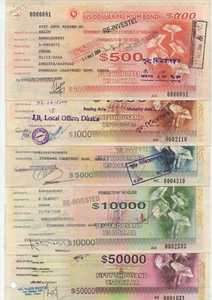 Rare Set of Bangladeshi US Dollar Premium Bonds | $500 to $50,000 - Picture 1 of 1