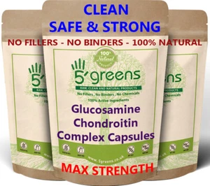 Glucosamine and Chondroitin Sulphate MSM Vitamin C 1600mg High Strength Clean &  - Picture 1 of 9