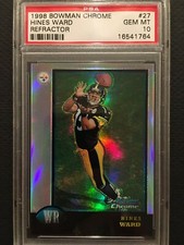 HINES WARD 1998 Bowman Chrome Refractor RC PSA 10 / HOF / Steelers / Georgia  