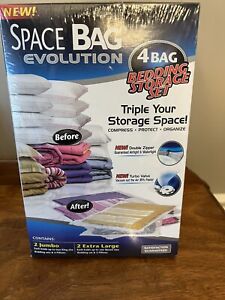 Space Bag Evolution 4 Bag Bedding Storage Set (2 Jumbo & 2 Extra Large)