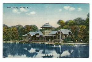 Postcard New York NY Albany Boat Landing Beautiful Colors Coulson Pub. - Picture 1 of 2
