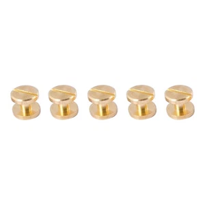 5Pcs 6/8/10/12MM Leather Craft Chicago Nail Brass Solid Rivets Stud Head B - Picture 1 of 13