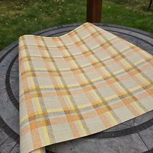 Vintage wallpaper, partial roll, tan/orange/brown/yellow nostalgic 14 feet - Picture 1 of 5