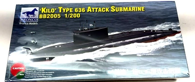 Kit Modelo Submarino Ataque Bronco BB2005 1/200 Kilos Clase Tipo 636 Foto 1 de 2