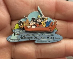 Disney World - Old Key West Resort Hotel - Mickey Goofy Pluto Fishing Pin - Picture 1 of 4