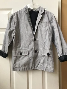 Gap Seersucker Blazer Jacket Boys Size S 6/7 - Picture 1 of 7