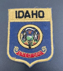 Bandiera dello Stato dell'Idaho a forma di scudo ferro su toppa - Immagine del sigillo dello Stato dell'Idaho - Foto 1 di 4