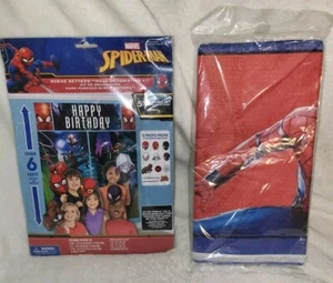 Ultimate Spider-Man Scene Setter Birthday Decorating & Party Kit W Tablecloth - Picture 1 of 2