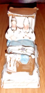 VICTORIAN FAIRING - Shall we Sleep First, Couple in Bed, German Pottery - Picture 1 of 6