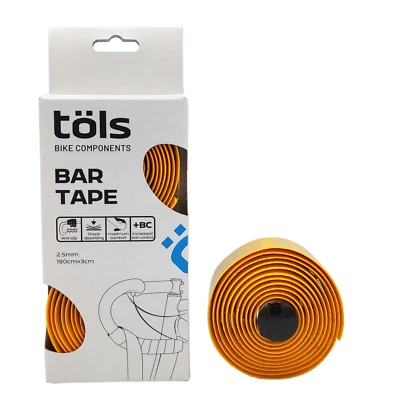 Töls BAR Tape - Fascia Manubrio per Bicicletta Con Tappo Manubrio - Eva - Giallo - Immagine 1 di 4
