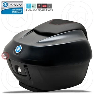 BAULETTO NERO TEMPESTA COMPLETO 36 Lt OEM PIAGGIO BEVERLY 300 HPE ABS 4T 2021 - Imagen 1 de 4