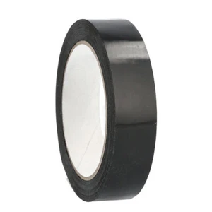 Cinta de correa negra de 1/2" x 60 yardas 2,8 mil cintas de embalaje adhesivas 288 rollos - Imagen 1 de 6