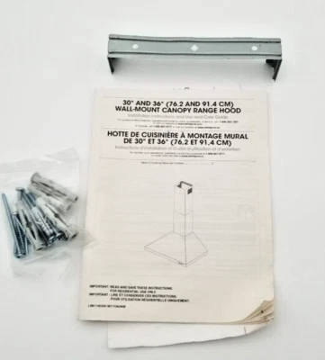 W10351826 Whirlpool KitchenAid Range Hood Instruction/Hardware Pack; - Image 1 of 2