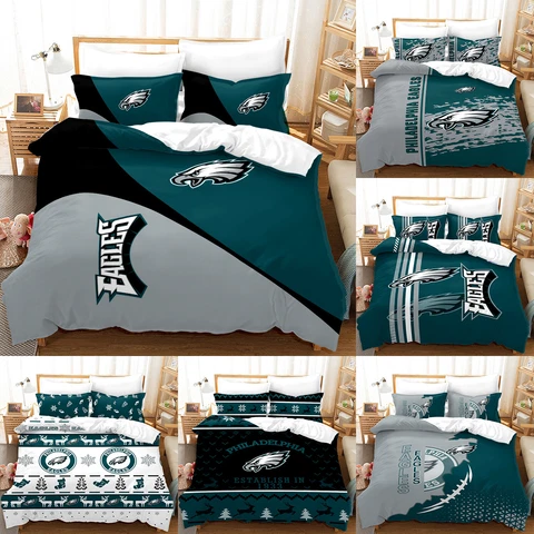Philadelphia Eagles 3 Piece Bedding Set Duvet Comforter CoverCover Pillowcases Cover