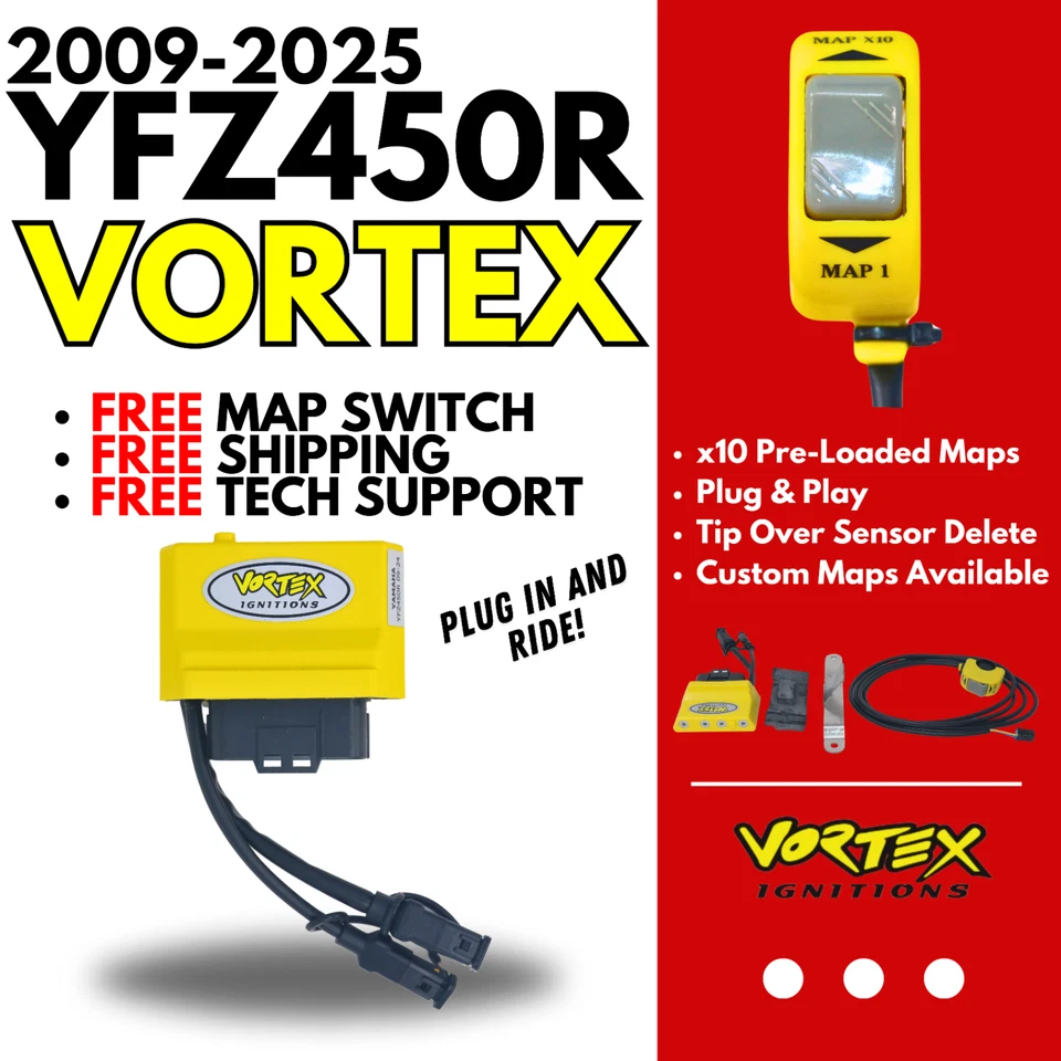 2009-2025 YAMAHA YFZ450R (ATV) - VORTEX CONTROL UNIT W/HANDLEBAR MAP SWITCH - Image 1 of 4