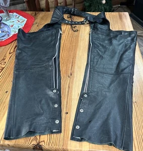 FMC Marke verstellbare Taille Herren M Leder Chaps verkürzt auf 30 "Innennaht. - Bild 1 von 6