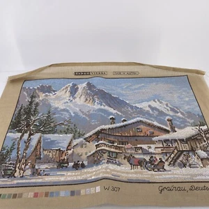 Tapex Vienna Hand Painted Needlepoint Canvas Grainau, Deutschland W 307 Winter - Picture 1 of 8