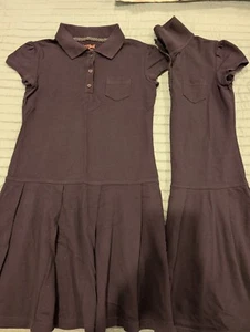 Girl's Pleated Uniform Tennis Dress Blue Size 7/8 - Picture 1 of 3