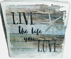 COSTA ~ Servilletas de Almuerzo de Papel ~ 13" x 13 ~ 40 CT ~ 3 capas ~ VIVE LA VIDA QUE AMAS - Imagen 1 de 1