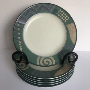 Vintage Mikasa Intaglio CAC18 Life Style Salad Plates 8 3/8" Stoneware Set Of 6 - Picture 1 of 24