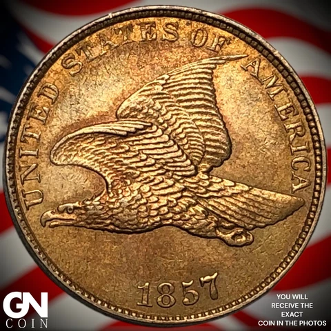 1857 Flying Eagle Cent  Q6010 Cover